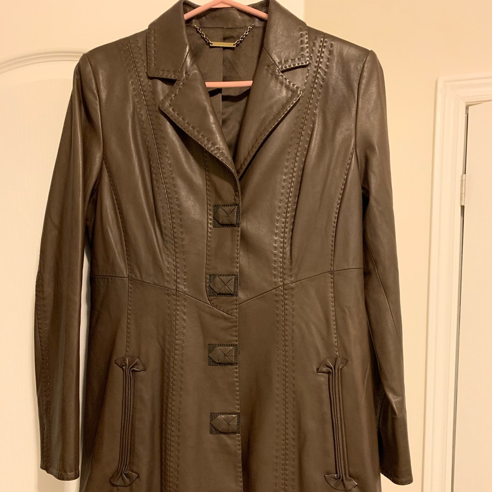 Elie Tahari Leather coat